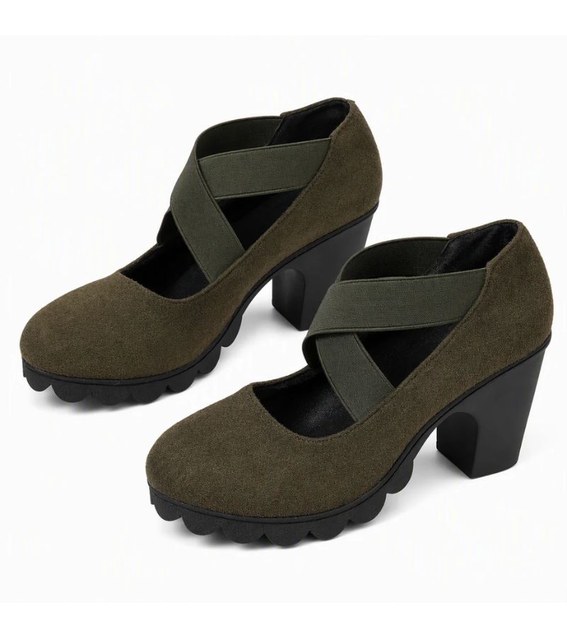 Mary Jane | Scarpe con Tacco e Cinghie Elastiche