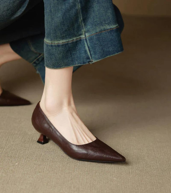 Aeris | Décolleté in Vera Pelle