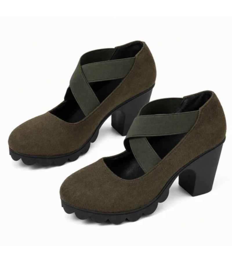 Mary Jane | Scarpe con Tacco e Cinghie Elastiche