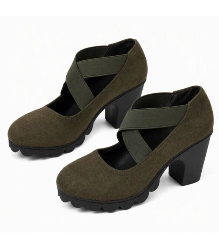 Mary Jane | Scarpe con Tacco e Cinghie Elastiche