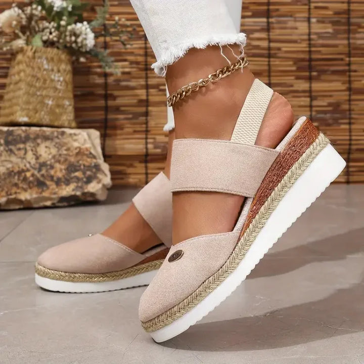 Antonella | Sandali ortopedici con plateau, traspiranti e casual