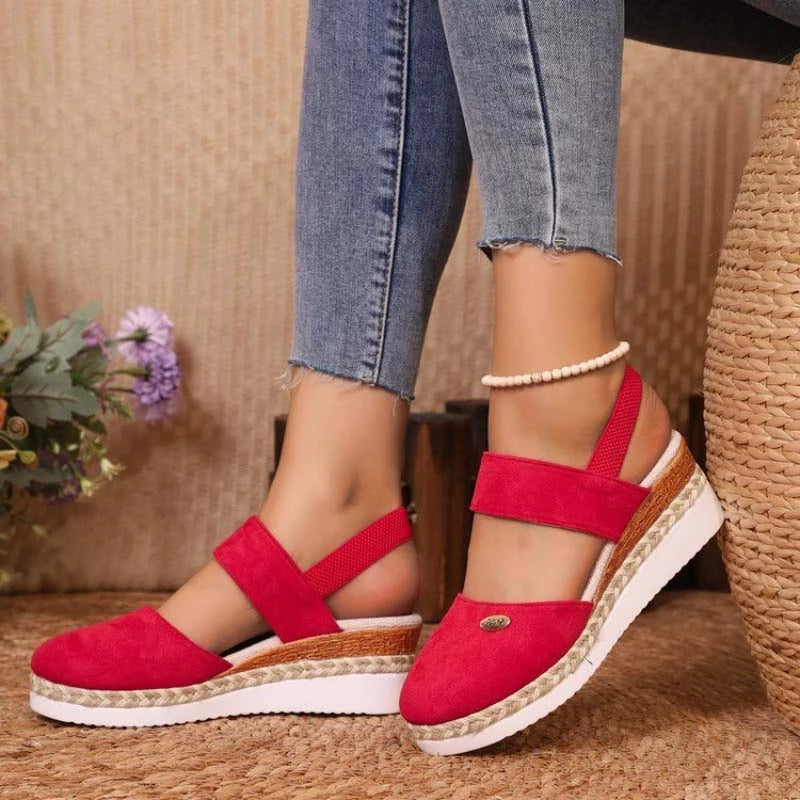 Antonella | Sandali ortopedici con plateau, traspiranti e casual