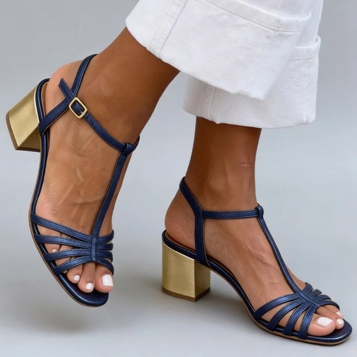 Marika | Sandali con tacco comodo, eleganti e luminosi