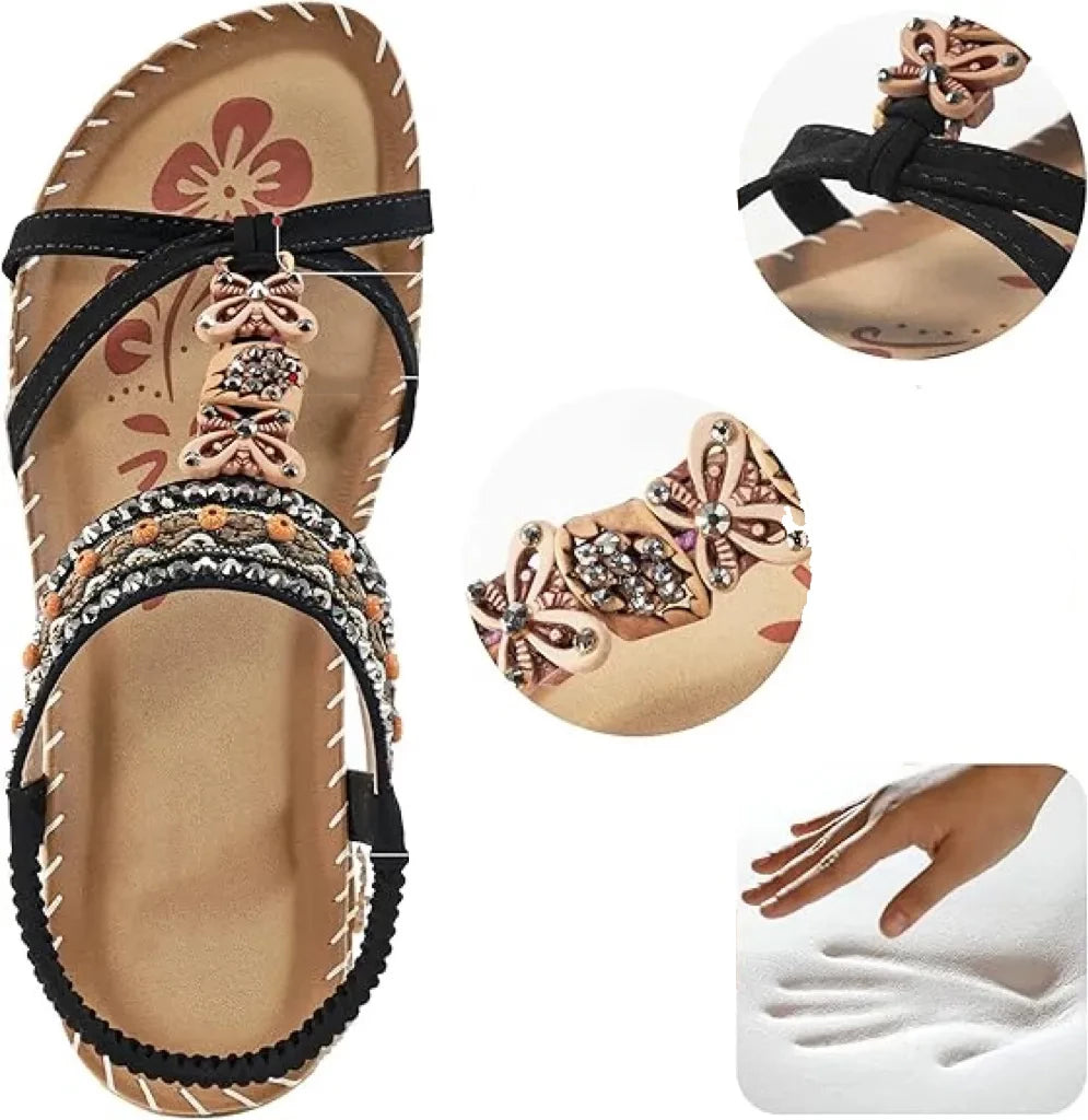 Colella | Sandali stile Ibiza – leggerezza, strass e comfort per tutta la giornata