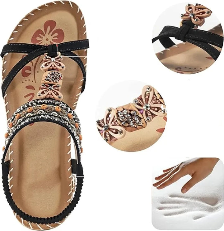 Colella | Sandali stile Ibiza – leggerezza, strass e comfort per tutta la giornata