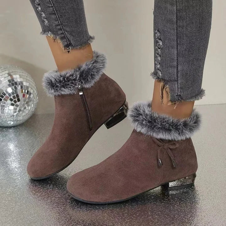 Eleganti | Stivaletti invernali foderati in pelliccia, chic e confortevoli