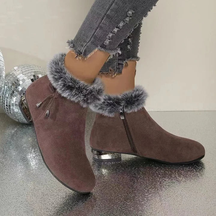 Eleganti | Stivaletti invernali foderati in pelliccia, chic e confortevoli