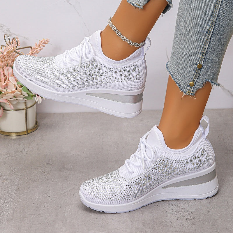 Rina | Sneakers Traspiranti Impreziosite da Strass