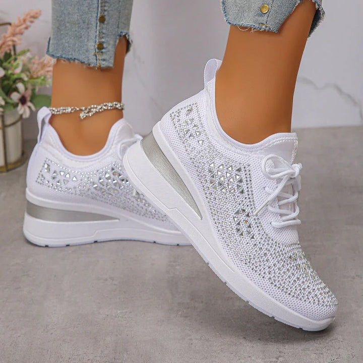 Rina | Sneakers Traspiranti Impreziosite da Strass