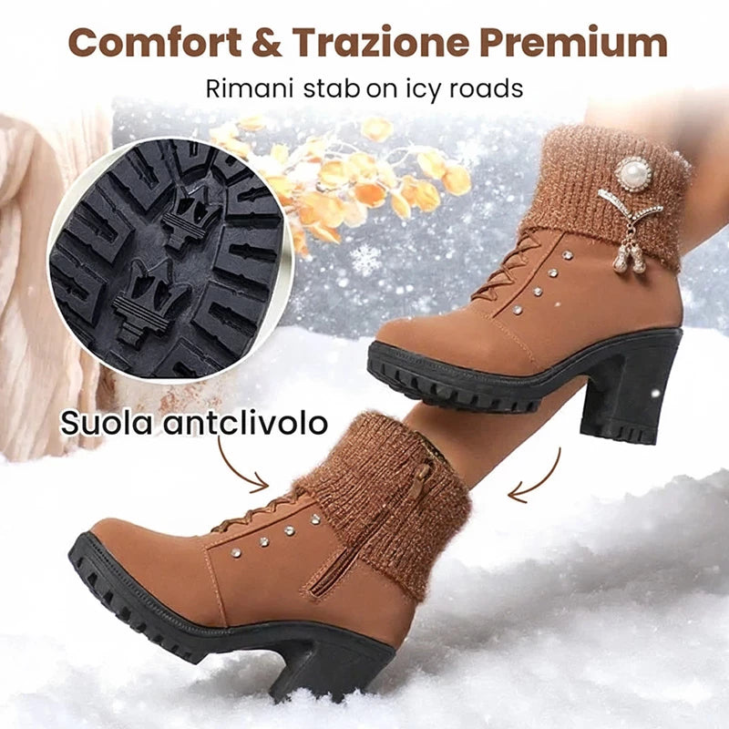 Renomy | Stivali caldi con tacco largo